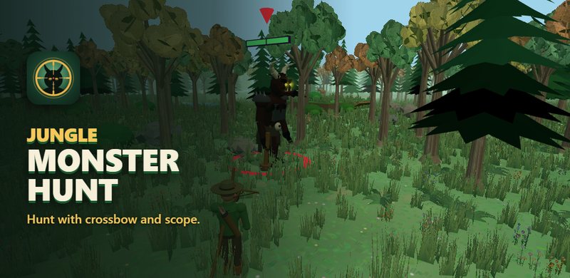 Jungle Monster Hunt: hunt with crossbow and scope